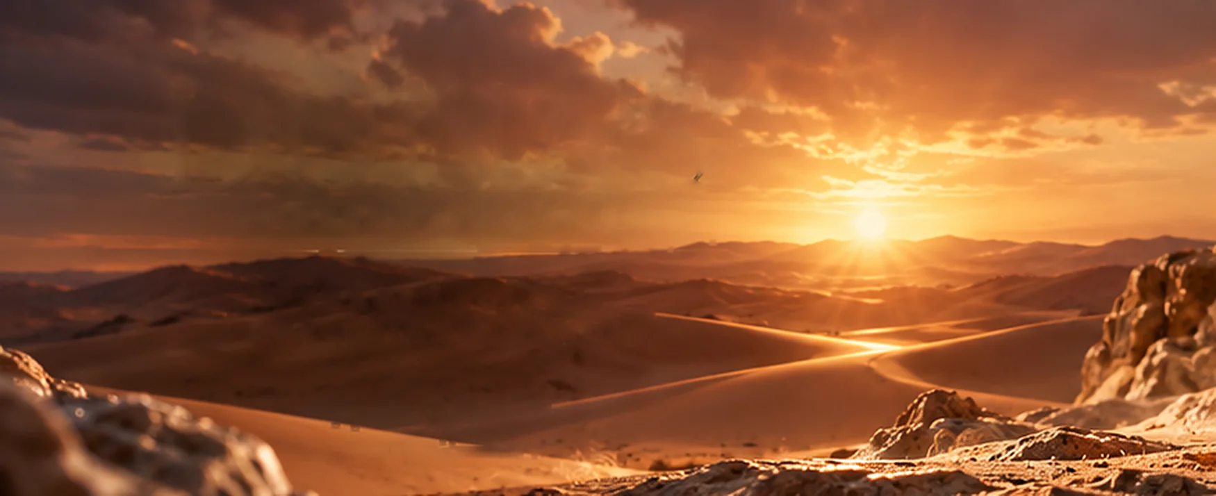 Dunas do deserto ao pôr do sol